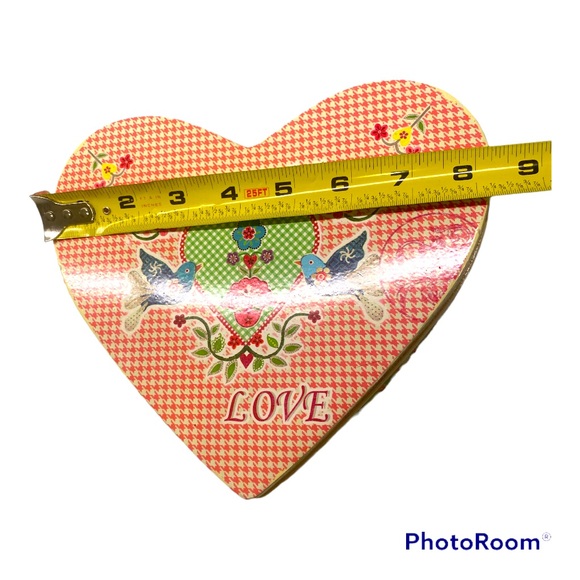 Country spring chic stackable nesting boxes heart shaped set of 3 - Picture 4 of 4